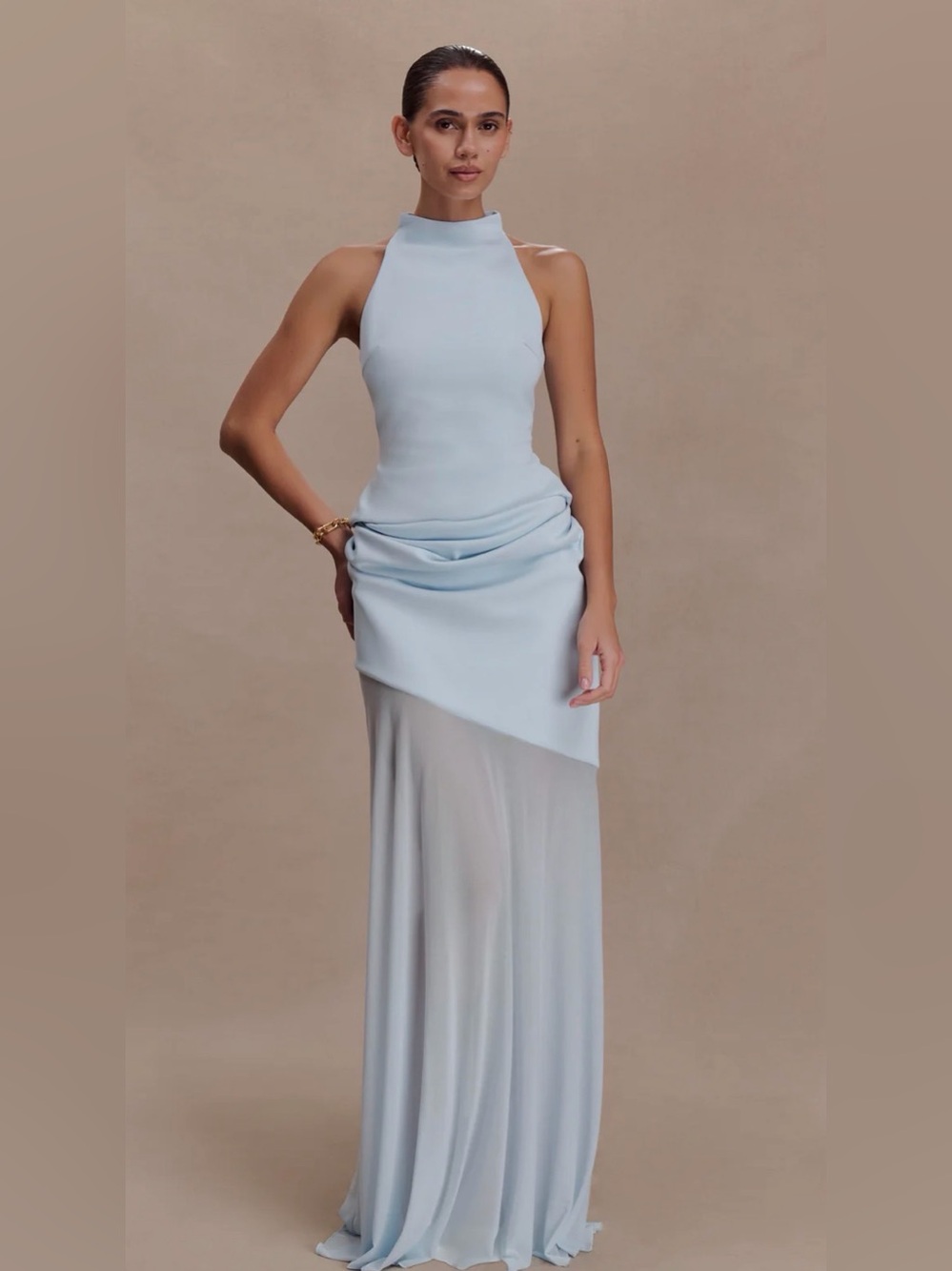 Meshki Portia Maxi Skirt Light Blue M